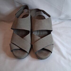 Nurture Women's Grey Wedges with Velcro Closing Size 10
